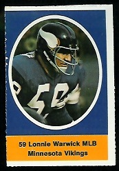 1972 Sunoco Stamps      354     Lonnie Warwick